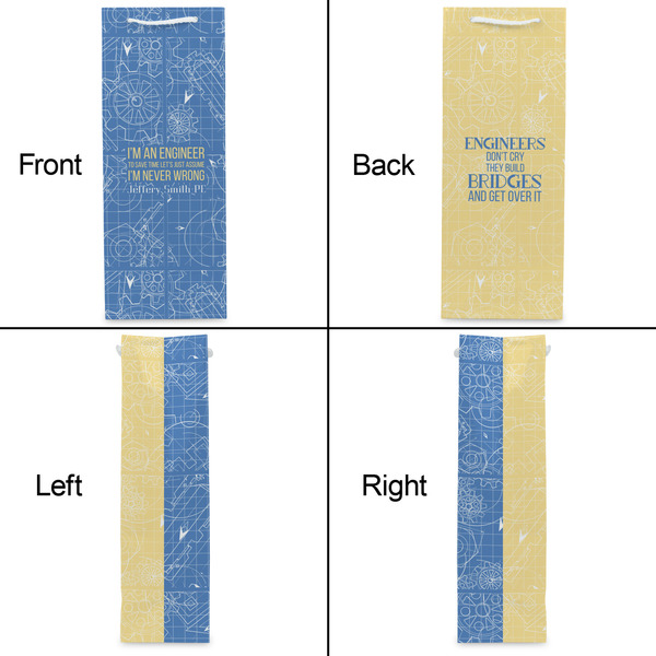 Engineer Quotes Wine Gift Bag - Matte - Approval