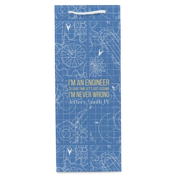 Engineer Quotes Wine Gift Bag - Matte - Front