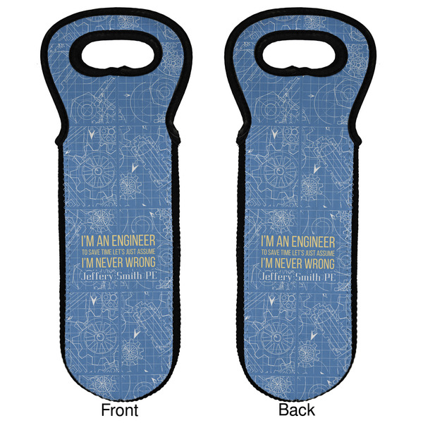 Engineer Quotes Wine Tote Front & Back