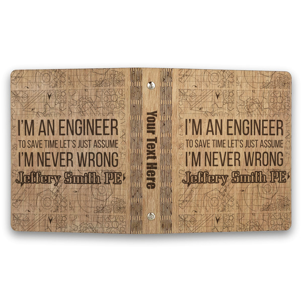 Engineer Quotes Wood 3-Ring Binders - 1" Half-Letter - Approval
