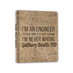 Engineer Quotes Wood 3-Ring Binder - 1" Half-Letter Size (Personalized)