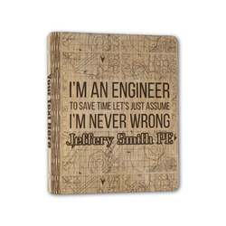 Engineer Quotes Wood 3-Ring Binder - 1" Half-Letter Size (Personalized)