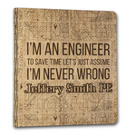 Engineer Quotes Wood 3-Ring Binder - 1" Letter Size (Personalized)