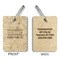 Engineer Quotes Wood Luggage Tags - Rectangle - Approval