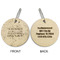 Engineer Quotes Wood Luggage Tags - Round - Approval