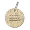 Engineer Quotes Wood Luggage Tags - Round - Front/Main