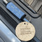 Engineer Quotes Wood Luggage Tags - Round - Lifestyle