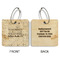 Engineer Quotes Wood Luggage Tags - Square - Approval