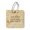 Engineer Quotes Wood Luggage Tags - Square - Front/Main