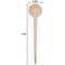 Engineer Quotes Wooden 4" Food Pick - Round - Dimensions