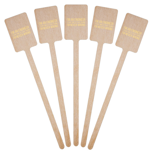 Engineer Quotes Wooden 6.25" Stir Stick - Rectangular - Fan View