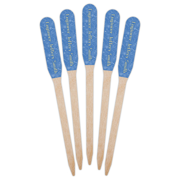 Engineer Quotes Wooden Food Pick - Paddle - Fan View