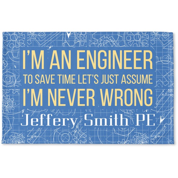 Custom Engineer Quotes Woven Mat (Personalized)