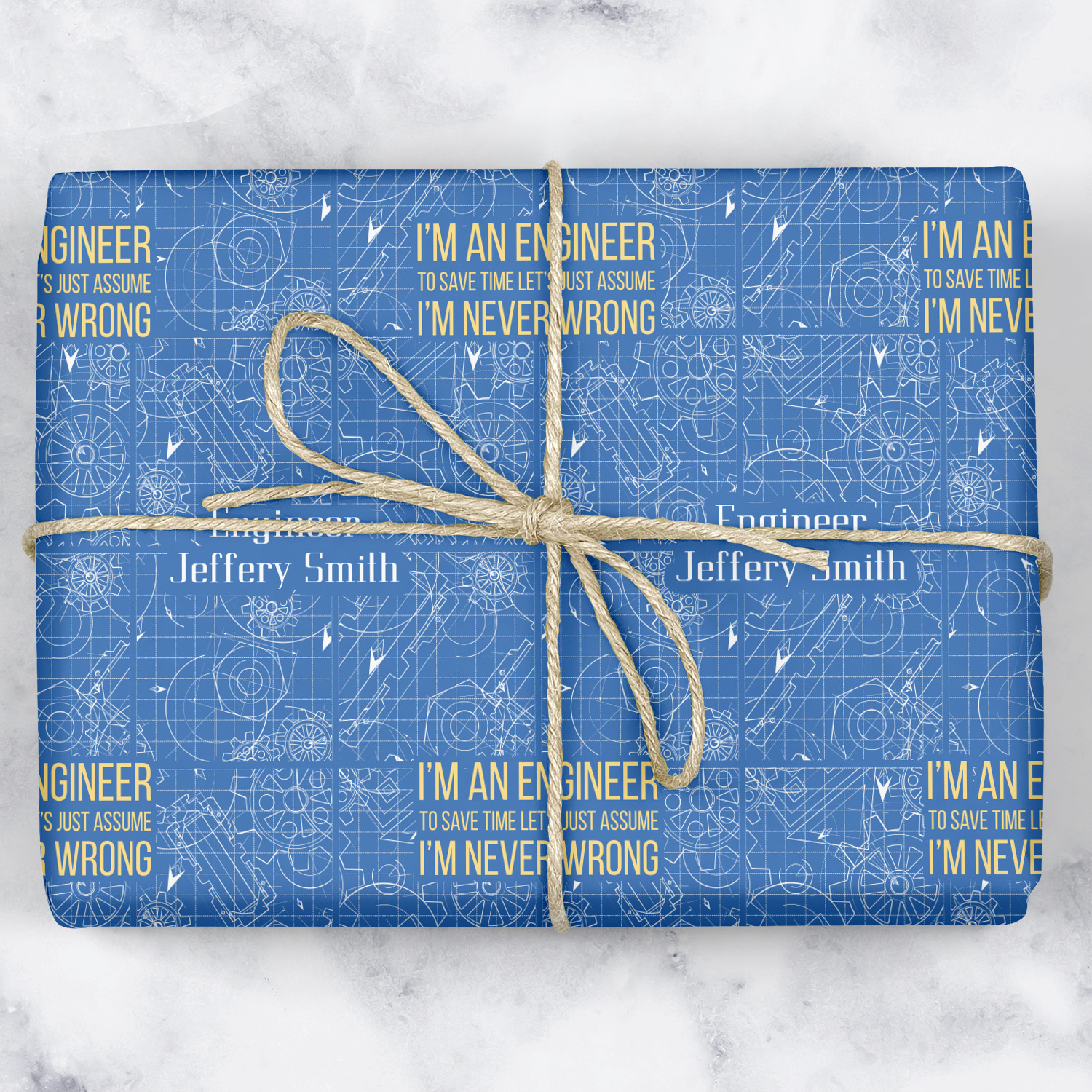 Engineer Quotes Wrapping Paper (Personalized) YouCustomizeIt