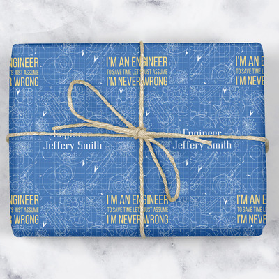 Custom Engineer Quotes Wrapping Paper (Personalized)
