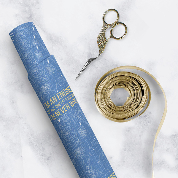Engineer Quotes Wrapping Paper Roll - Matte - In Context