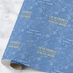 Engineer Quotes Wrapping Paper Roll - Large - Matte (Personalized)