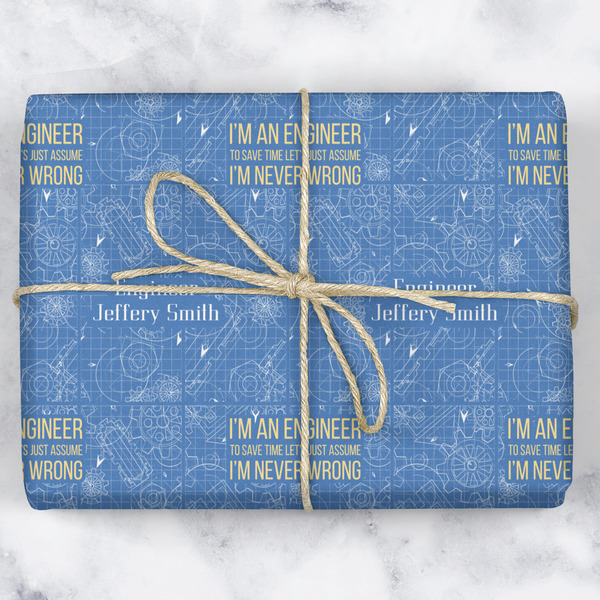 Engineer Quotes Wrapping Paper Roll - Matte - Wrapped Box