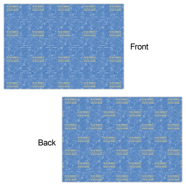 Engineer Quotes Wrapping Paper Sheet - Double Sided - Front & Back