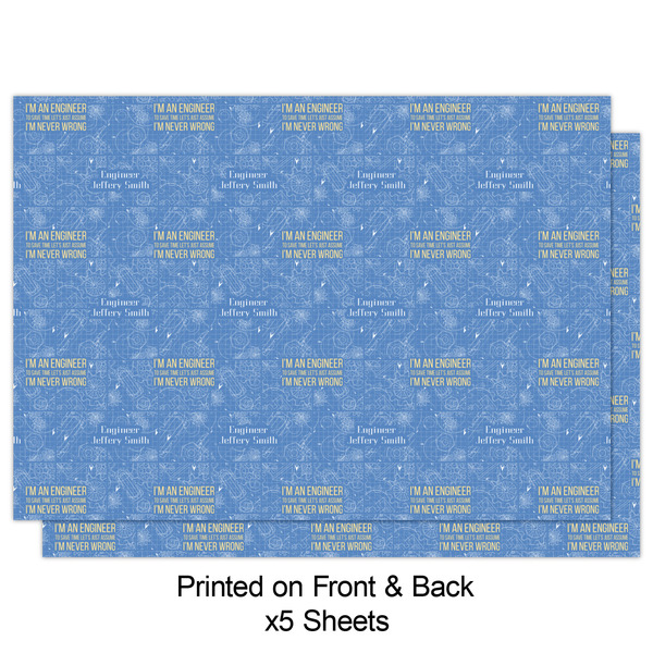 Engineer Quotes Wrapping Paper Sheet - Double Sided - Front