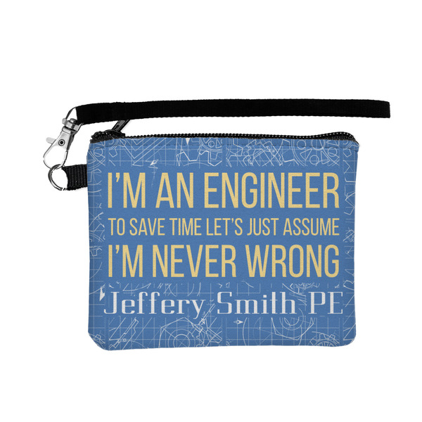 Custom Engineer Quotes Wristlet ID Case w/ Name or Text