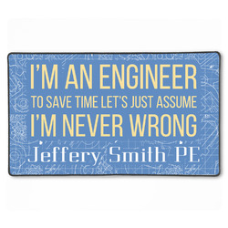 Engineer Quotes XXL Gaming Mouse Pad - 24" x 14" (Personalized)