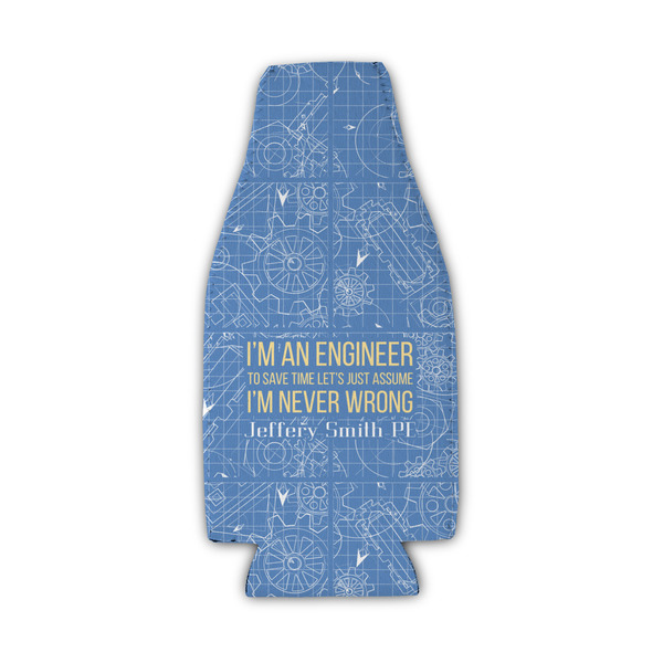 Engineer Quotes Zipper Bottle Cooler - Set of 4 - FRONT