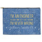Engineer Quotes Zipper Pouch Large (Front)