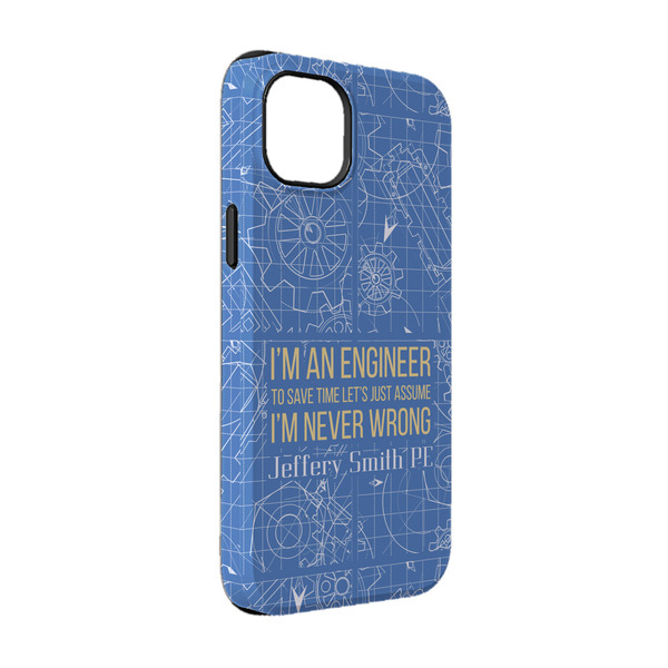 Custom Engineer Quotes iPhone Case - Rubber Lined - iPhone 14 Pro (Personalized)