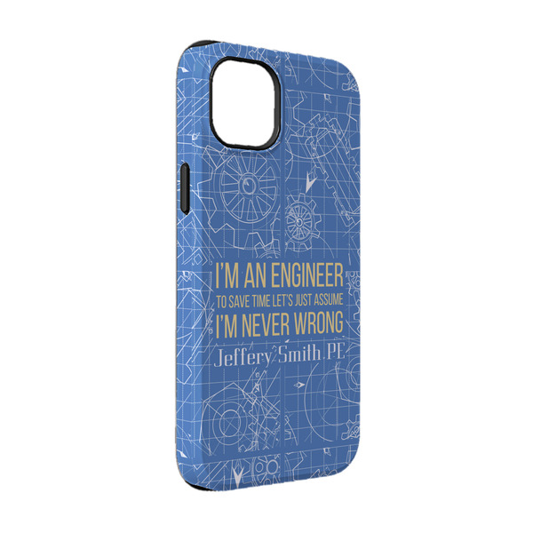 Custom Engineer Quotes iPhone Case - Rubber Lined - iPhone 14 (Personalized)