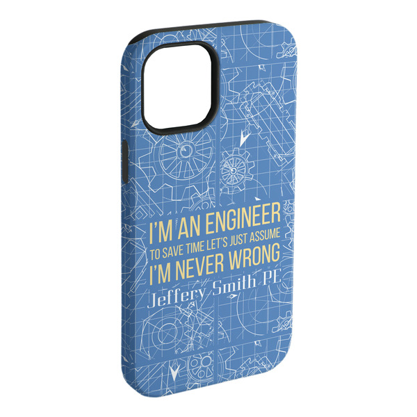 Custom Engineer Quotes iPhone Case - Rubber Lined (Personalized)