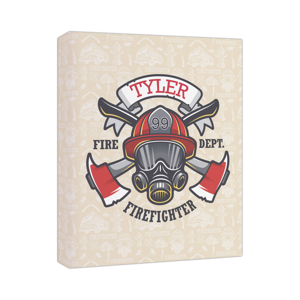 Custom Firefighter Canvas Print - 11x14 (Personalized)
