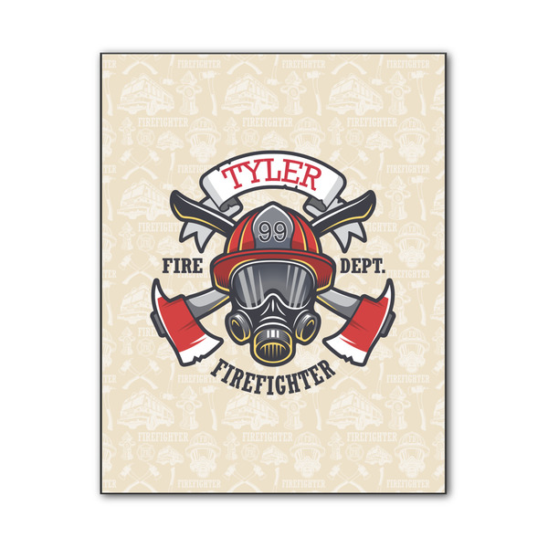 Custom Firefighter Wood Print - 11x14 (Personalized)