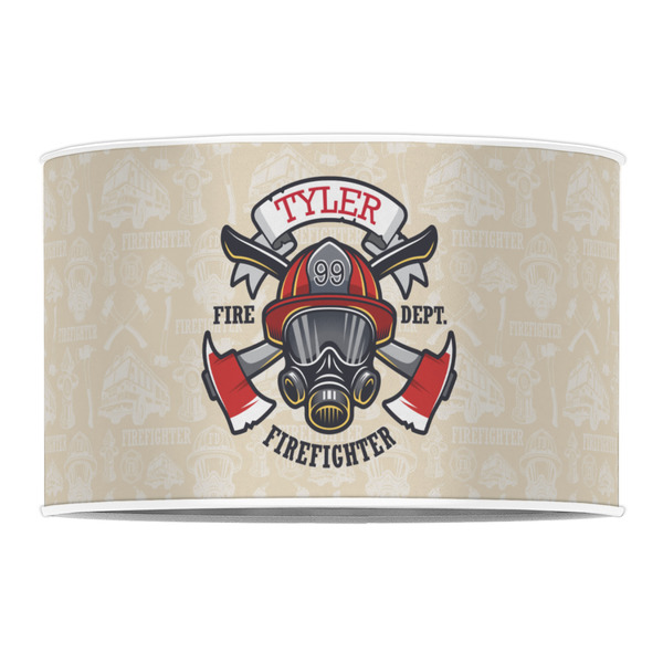 Firefighter 12" Drum Lampshade - FRONT (Poly Film)