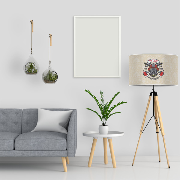 Firefighter 12" Drum Lampshade - LIFESTYLE
