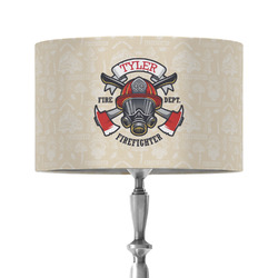 Firefighter 12" Drum Lamp Shade - Fabric (Personalized)