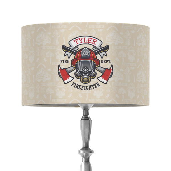 Custom Firefighter 12" Drum Lamp Shade - Fabric (Personalized)