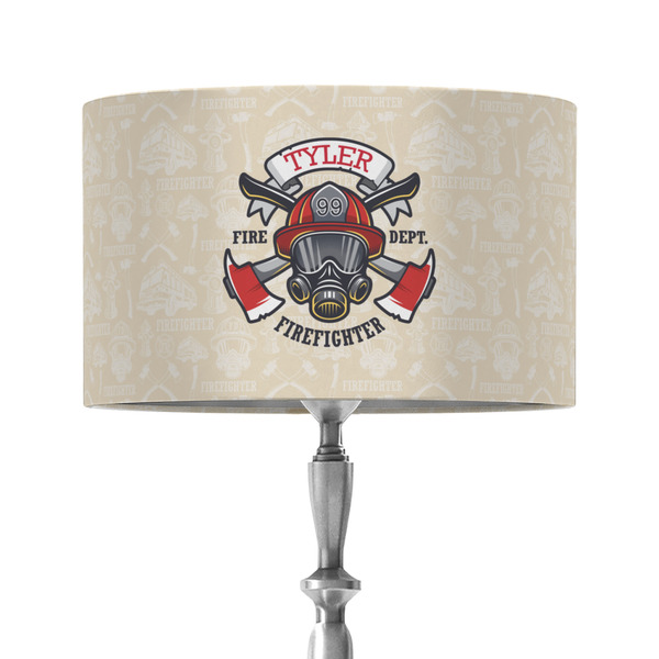 Firefighter 12" Drum Lampshade - ON STAND (Fabric)