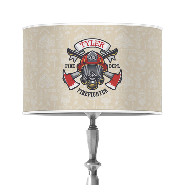 Custom Firefighter 12" Drum Lamp Shade - Poly-film (Personalized)