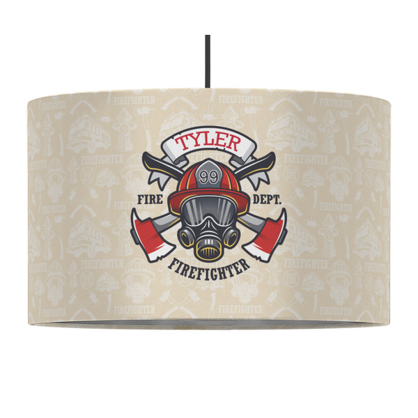 Firefighter 12" Drum Lampshade - PENDANT (Fabric)