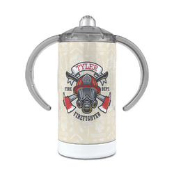 Firefighter 12 oz Stainless Steel Sippy Cup (Personalized)