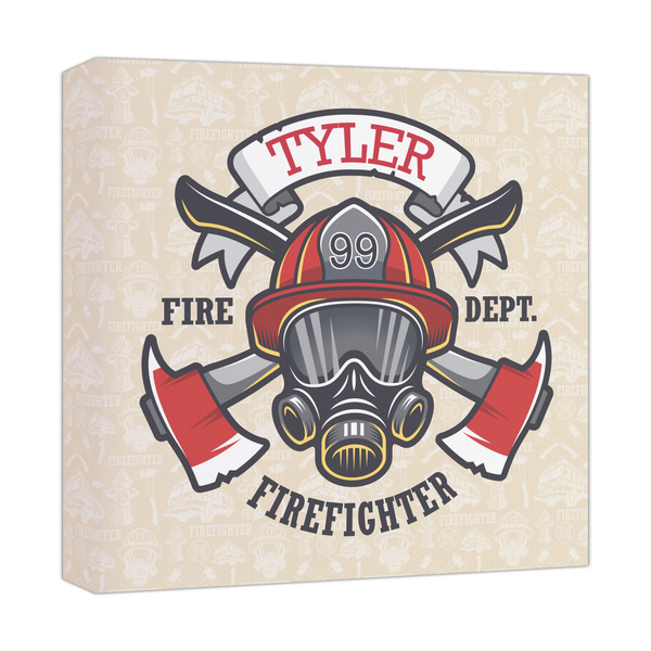 Custom Firefighter Canvas Print - 12x12 (Personalized)