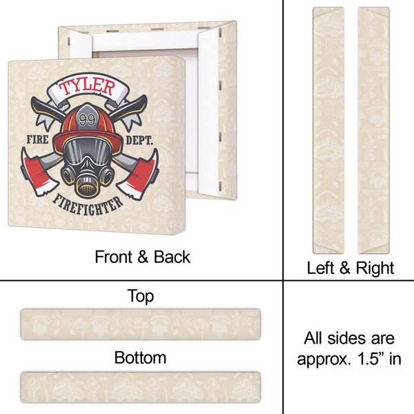 Firefighter 12x12 - Canvas Print - Approval
