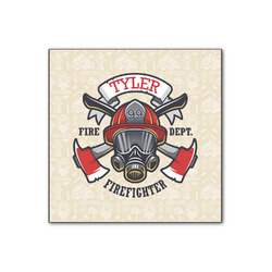 Firefighter Wood Print - 12x12 (Personalized)