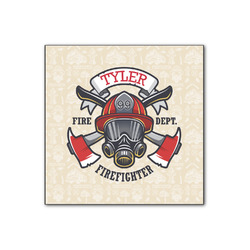 Firefighter Wood Print - 12x12 (Personalized)