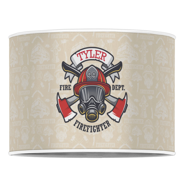 Firefighter 16" Drum Lampshade - FRONT (Poly Film)