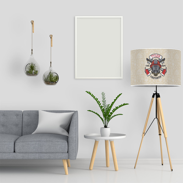 Firefighter 16" Drum Lampshade - LIFESTYLE