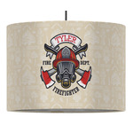 Firefighter 16" Drum Pendant Lamp - Fabric (Personalized)