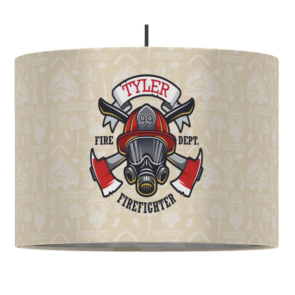 Firefighter 16" Drum Lampshade - PENDANT (Fabric)