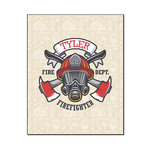 Firefighter Wood Print - 16x20 (Personalized)